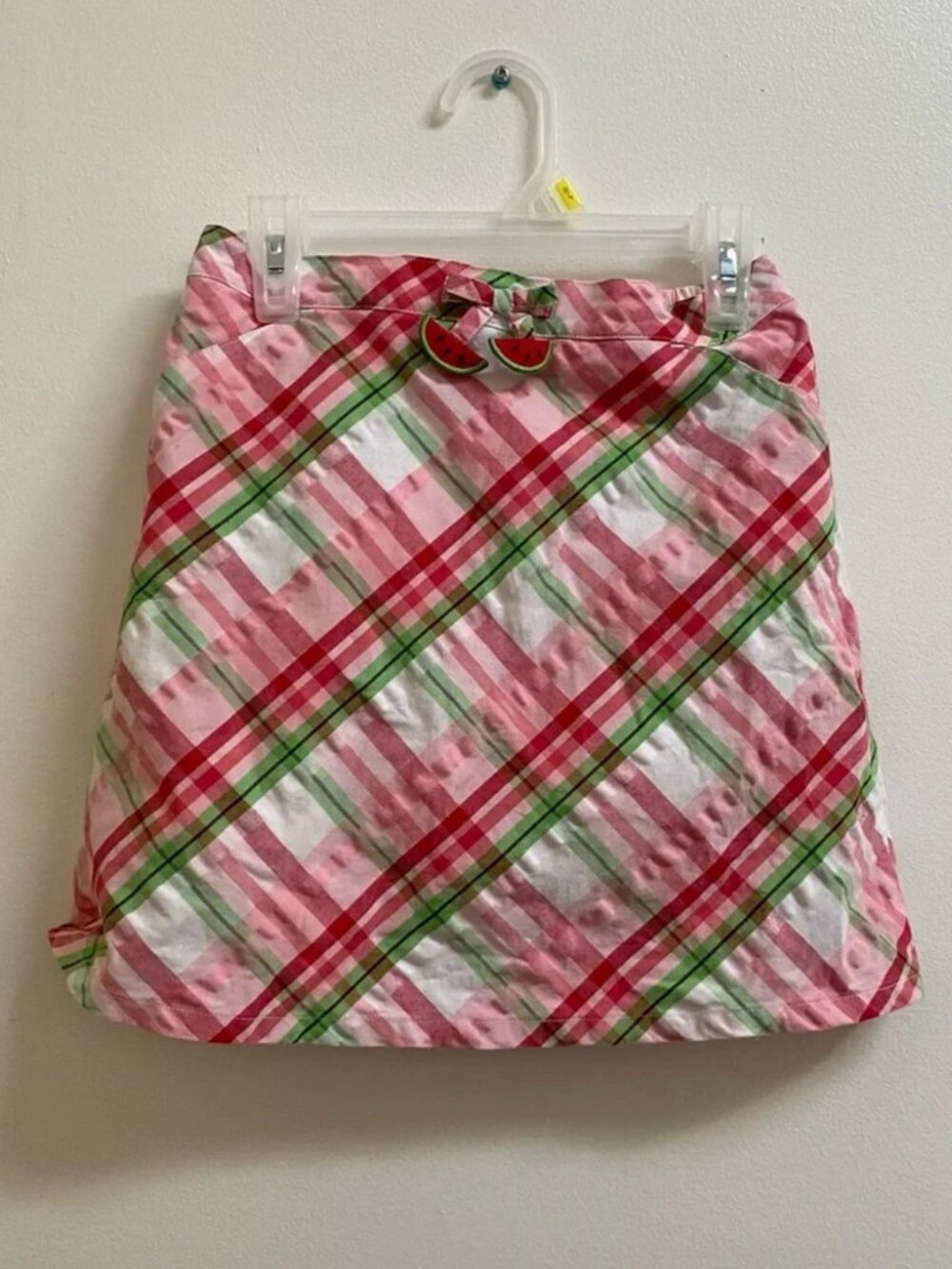 Gymboree Y2K Watermelon Plaid Printed Skort 10